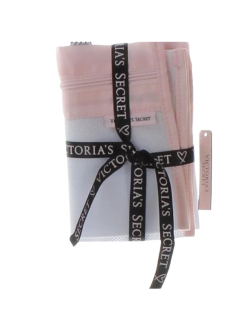 NWT Victoria's Secret Mesh Laundry Delicates Wash Travel Bag Pink Logo Ribbon